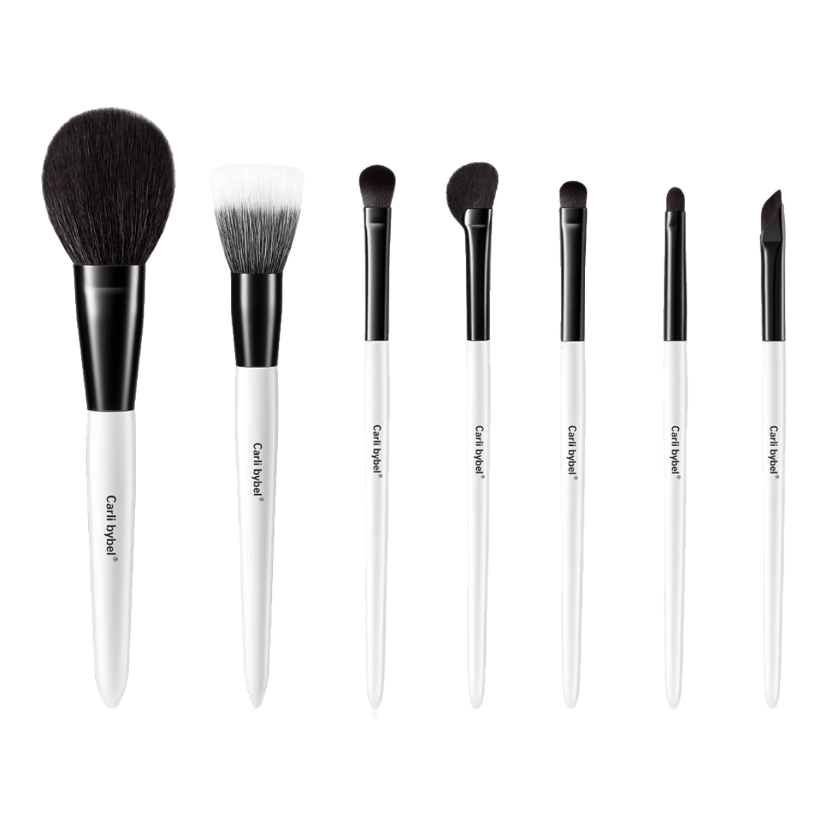 CARLI BYBEL Complete Set of Makeup Brushes, Animal Hair Pure Wool Powder Blending Contouring Blush Nose Shadow Eyeshadow Brush Set, Beginner Recommended, 7 Pieces