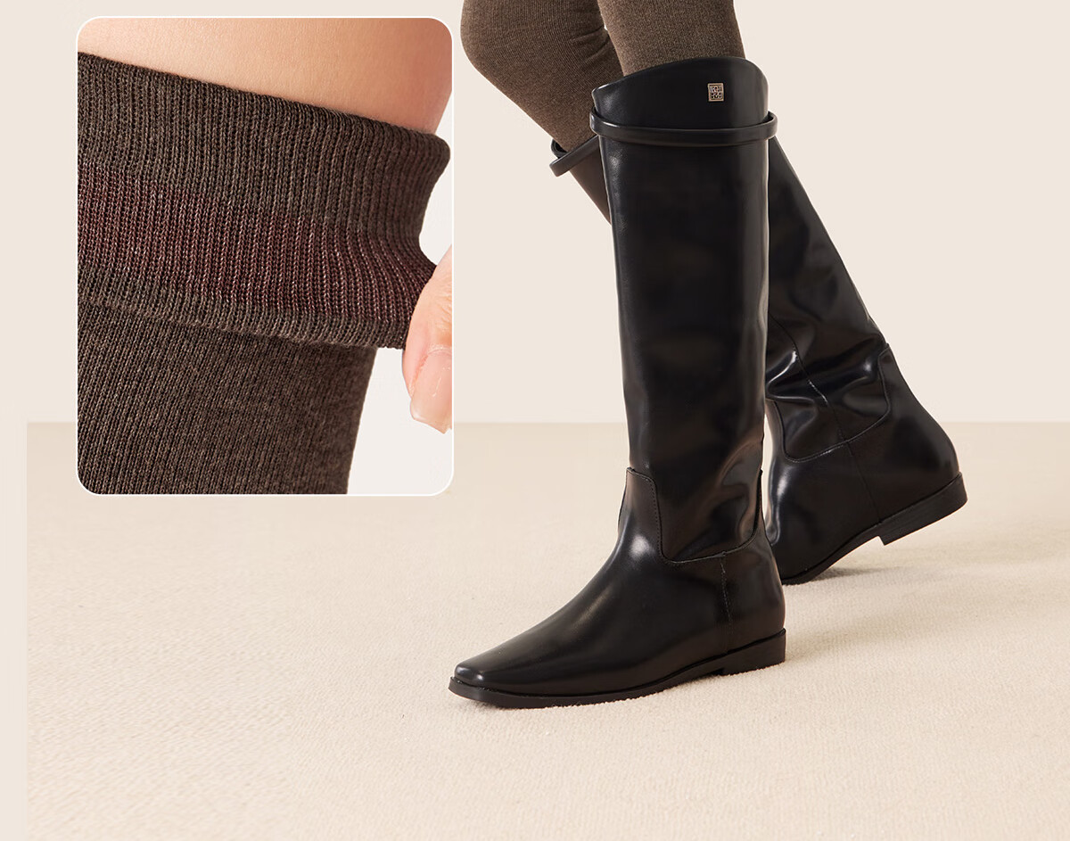 Mianzhuwu Knee-High Stockings for Women, Anti-Slip Thigh Slimming High Tube Socks for Autumn And Winter, 1 Pair 13