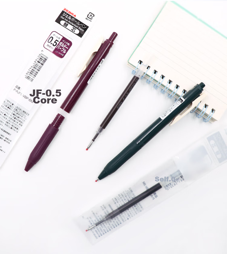 ZEBRA Retro Color Neutral Pen Refill (Compatible with JJ15/J99/JJ56/JJZ58/JJZ15/JH72), 0.3mm Bullet Tip Refill, RJF3 Camel Yellow, Single Pack 6