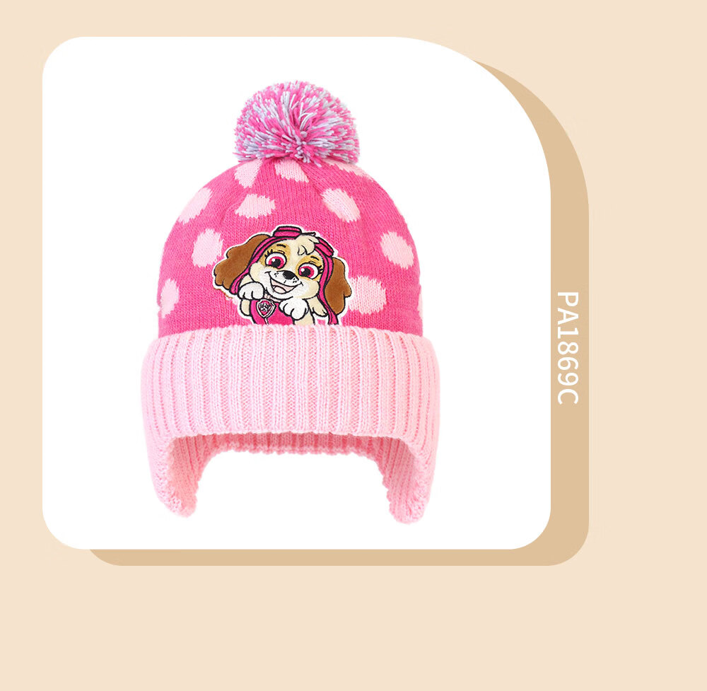 PAW PATROL Kids Windproof Knit Hat Autumn Winter Fleece Lined Ear Protection Beanie PA1869A 3
