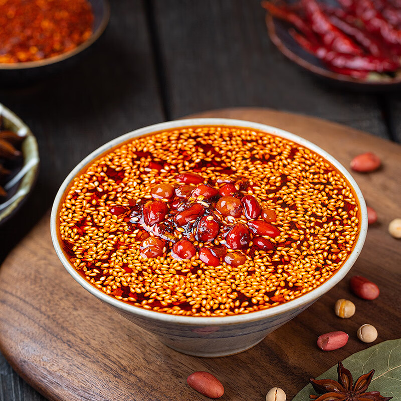 饭扫光辣椒酱 油泼辣子205g   经典香辣辣椒油 拌饭拌面