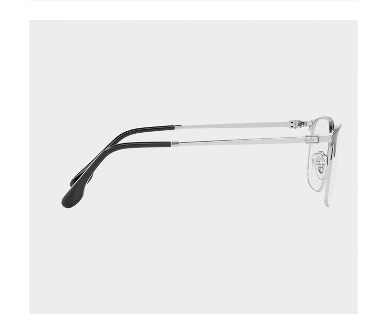 RayBan Optical Frame Metal Square Artistic Myopia Glasses Frame 0RX6494 Black with Silver Frame 56 Gift 6