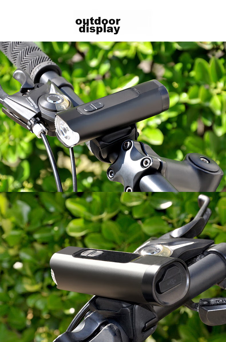 Addview Bicycle Light, Cycling Light, High-Intensity Flashlight, Rechargeable, Waterproof, Cycling Equipment 7