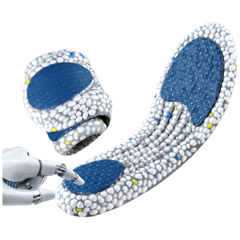 Buyun 2 Pairs of Sports Insoles for Men, Sweat-Absorbing Comfortable Shock-Absorbing Basketball Running Military Training Sport Thick High-Elastic Breathable