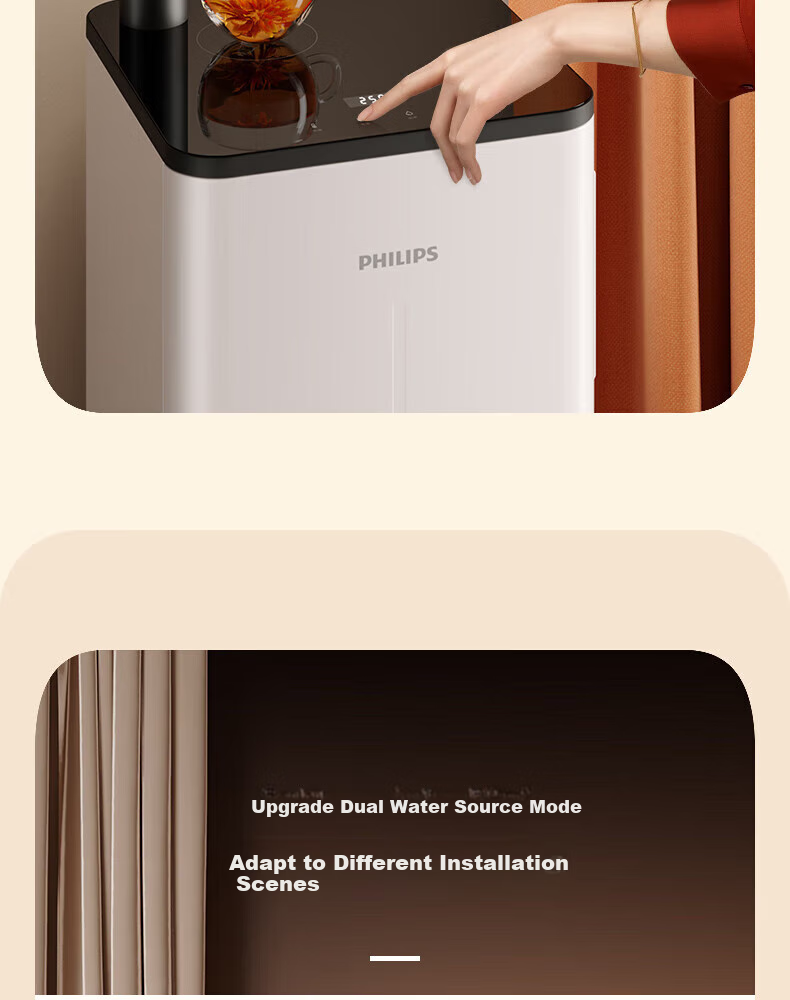PHILIPS Tea Bar Machine, Home Standing Water Dispenser, High-End for Living Room And Office Use, Smart Instant Hot Water Dispenser with Automatic Water Filling And Rapid Heating, ADD8140 10