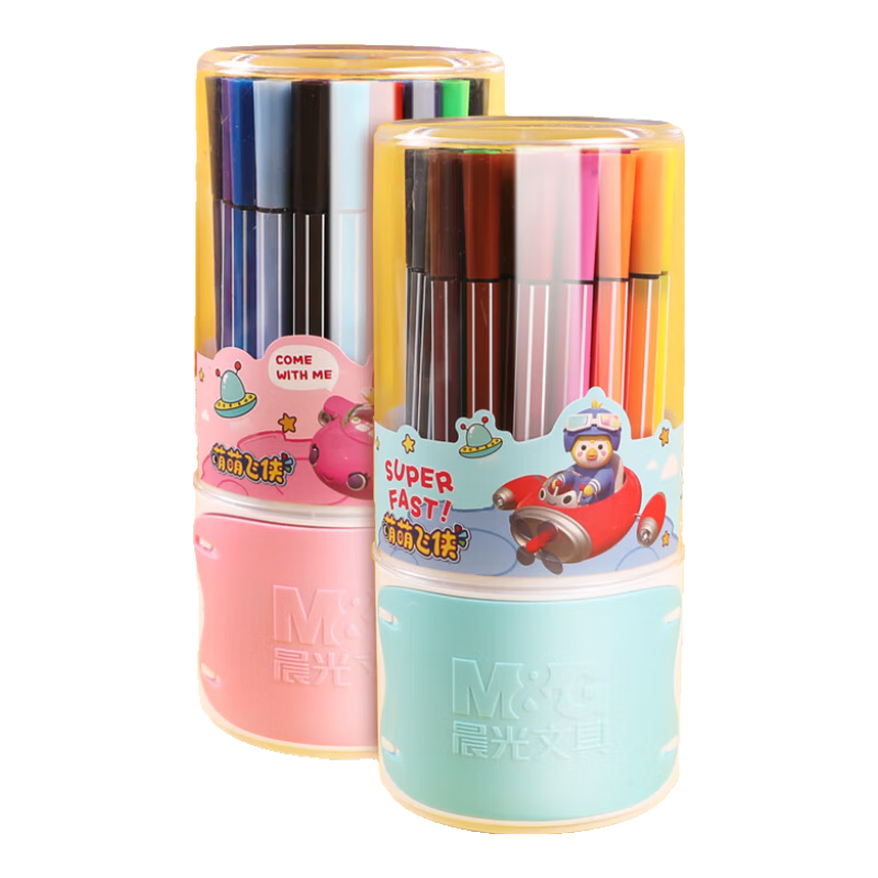 M&G Mengmeng Feiya Watercolor Markers, Hexagonal Barrel, Washable, Safe Cap, Children's Doodle Pens, 36 Colors, Single Tube, JCP95888 Watercolor Markers