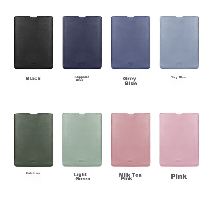 BUBM Leather Laptop Sleeve for Macbook 14-Inch Tablet, Lenovo And Huawei Protective Case, Pink 12