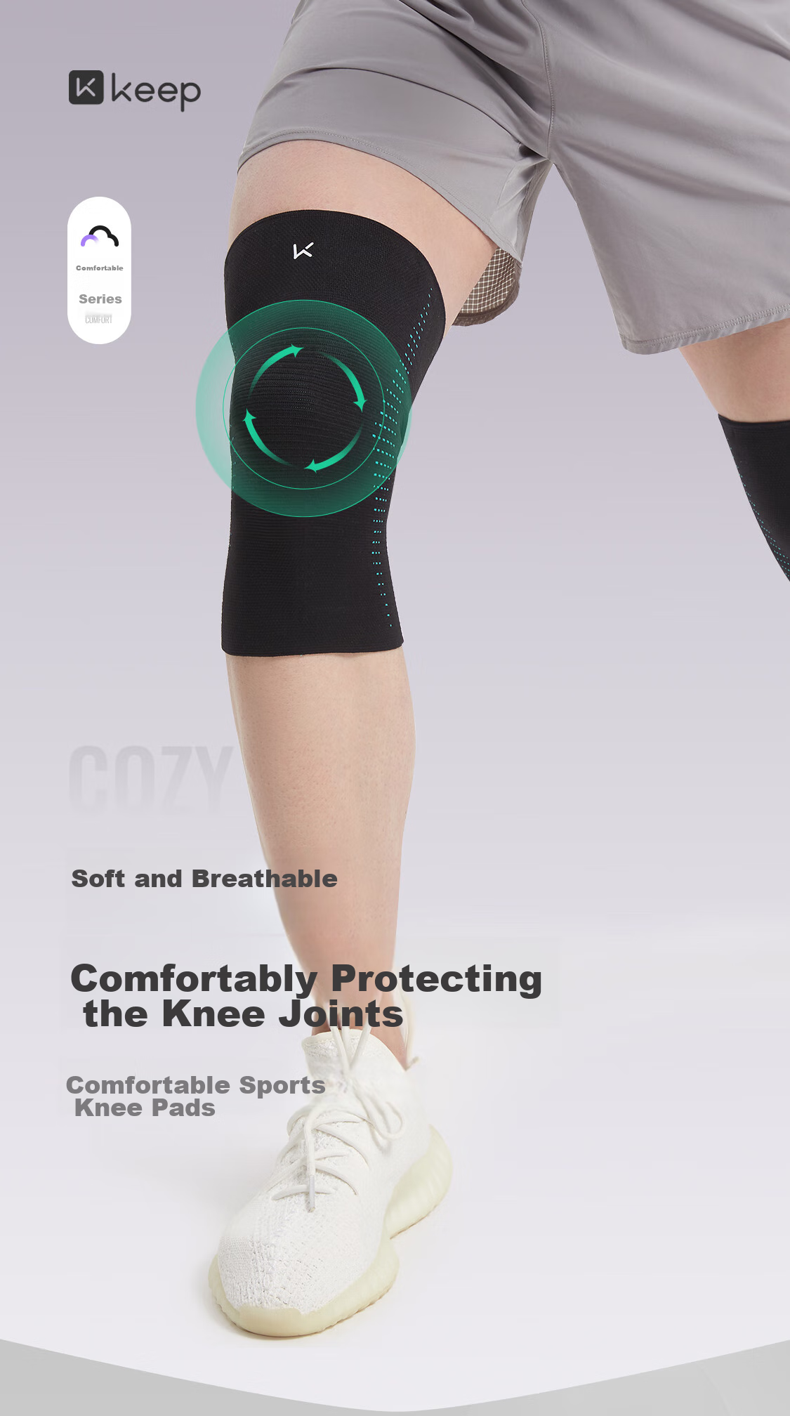 Keep Knee Brace Sports Warmth for Men And Women, Running Hiking Basketball Badminton Meniscus Injury Joint Cold Legs Protection Gear 1