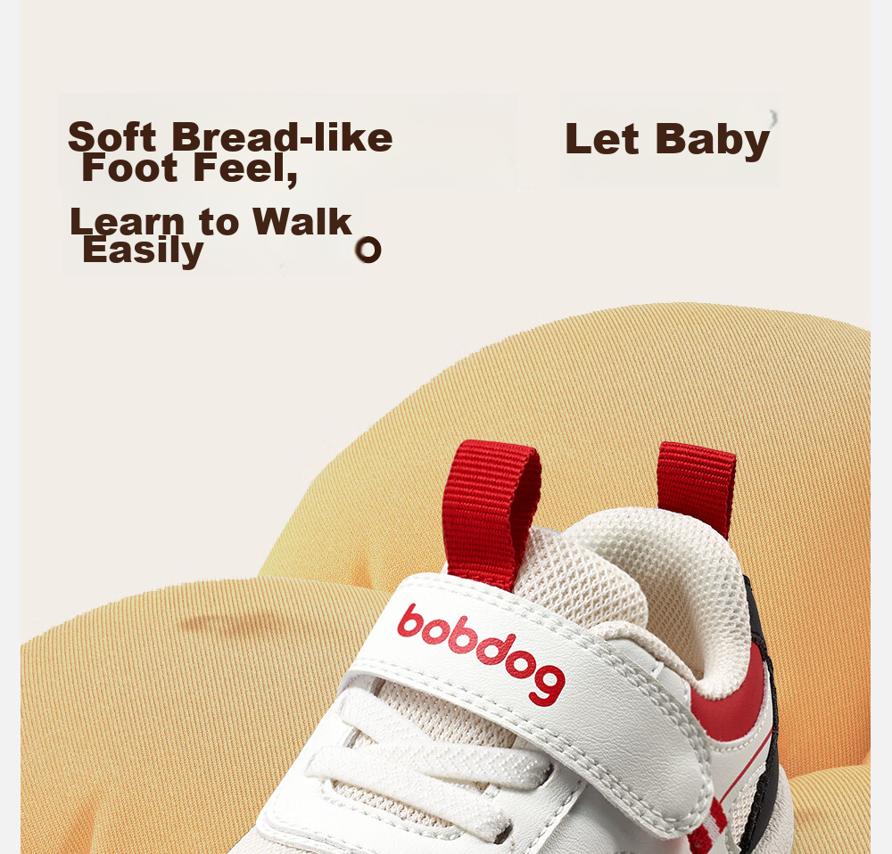 BOBDOG Toddler Shoes for Boys And Girls, Spring Non-Slip Functional Shoes, Infant And Child Shoes for Learning to Walk, Shell Pink, Size 23 12
