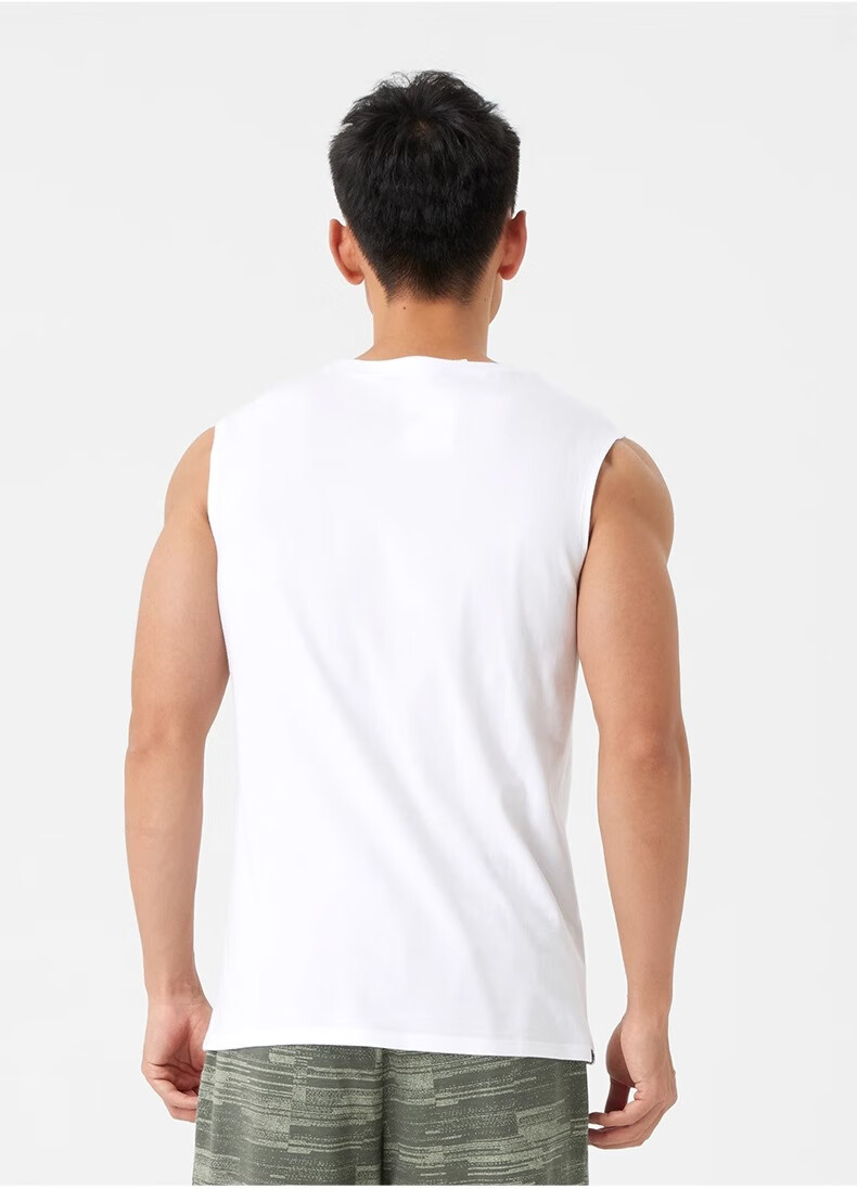 DECATHLON Vest Fitness Undershirt Sleeveless Sports T-Shirt Loose Tank Top for Outer Wear Short Sleeve 5223879 8