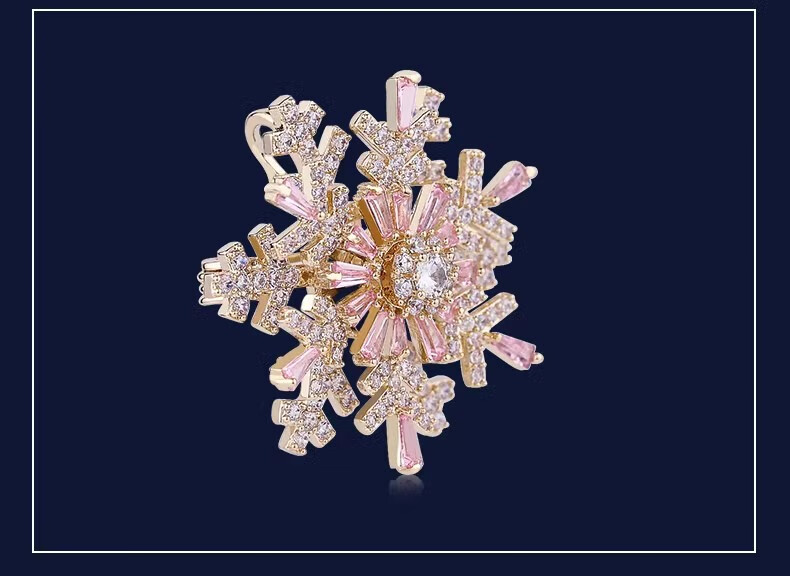 Eternelle French Snowflake Series Simple Versatile Brooch, Elegant Pin, Cardigan Button, High-End Corsage, Birthday Gift 13