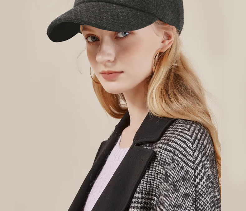 TUCANO Women's Autumn And Winter Fashionable Versatile Thickened Cold-Resistant Baseball Cap, Warm Cotton Hat, Winter Fashionable Beanie 7