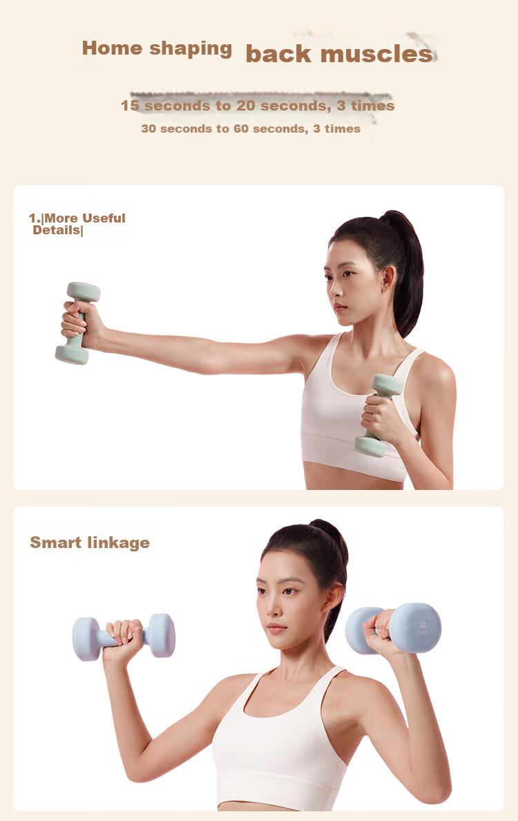 JD Original Color-Coated Dumbbells for Men And Women, Home Fitness Equipment, Pure Iron Dumbbell Set, 4KG Two-Piece Set 3