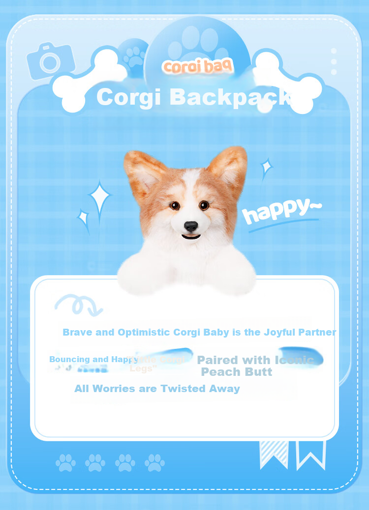 Chongke Corgi Backpack Plush Toy, Cute Gift for Girlfriend's Birthday 2