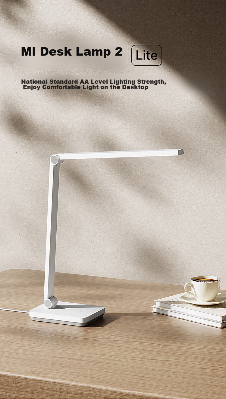 Mijia Xiaomi Mijia Desk Lamp 2 Lite, Student And Children's Study Reading Eye Protection Light Fixture, National Standard AA Grade 1