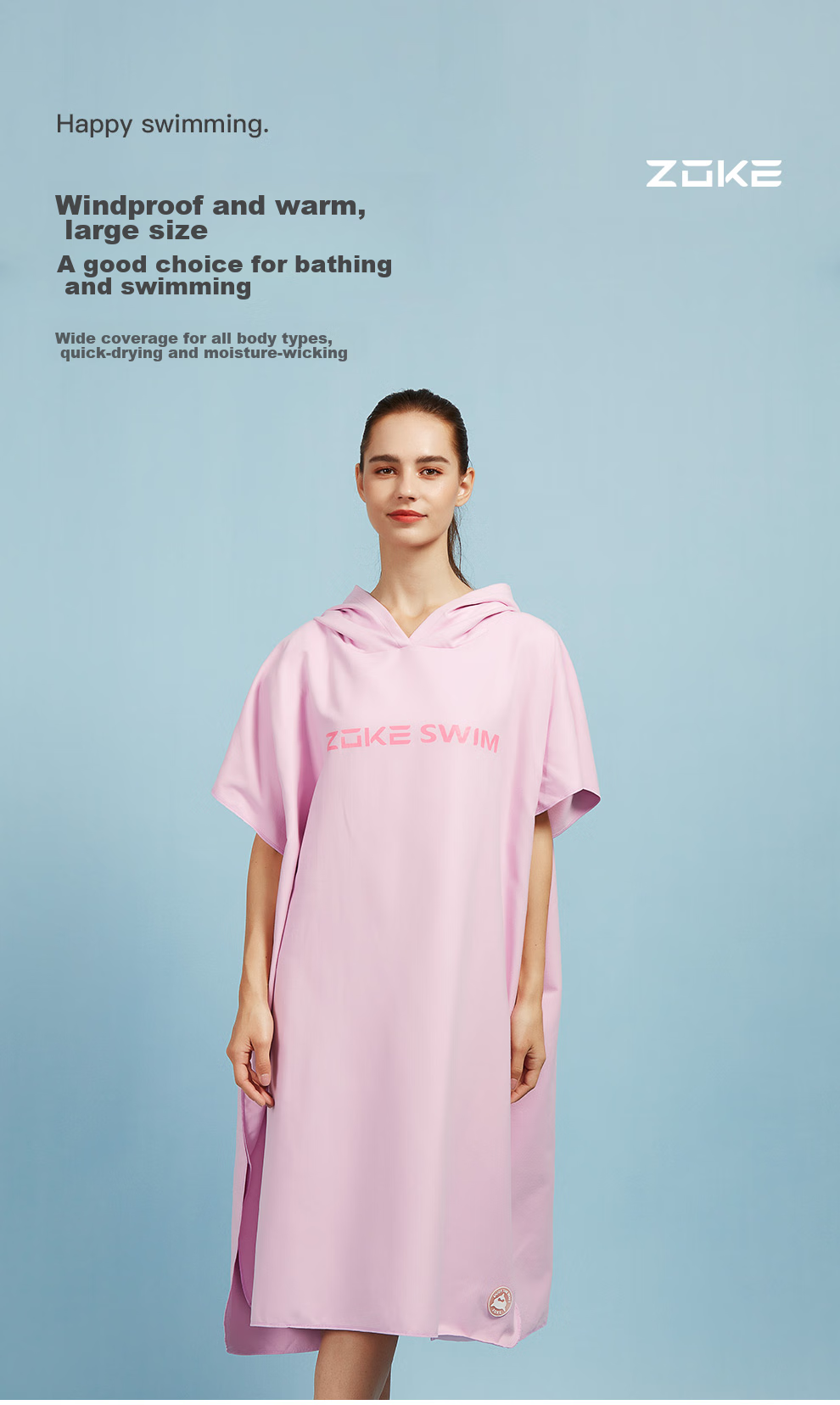 ZOKE Bathrobe, Absorbent Towel, Unisex, Portable, Quick-Drying, Fitness, Swimming Accessory, Hot Spring, 624505203-2 1