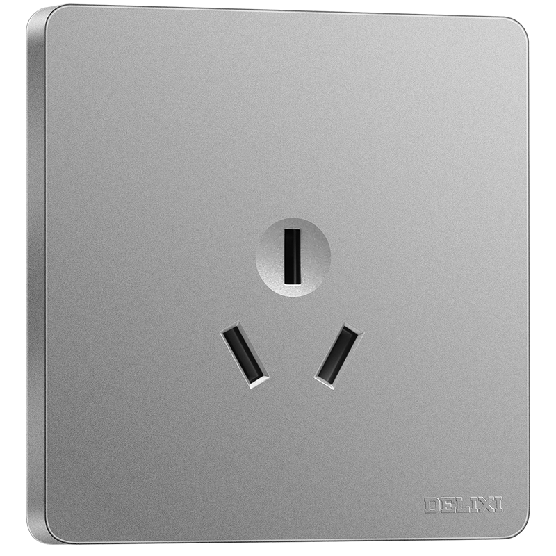 DELIXI CD821 Series 16A Three-Prong Air Conditioner Socket Star Silver Large Panel Switch Socket Panel