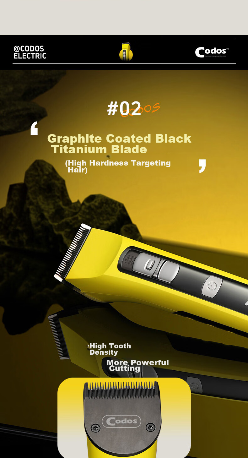 Codos T20 Professional Home Hair Clipper, Electric Trimmer for Barbershops, Hair Cutting And Shaving Tool, Salon-Specific Graduation Gift 3