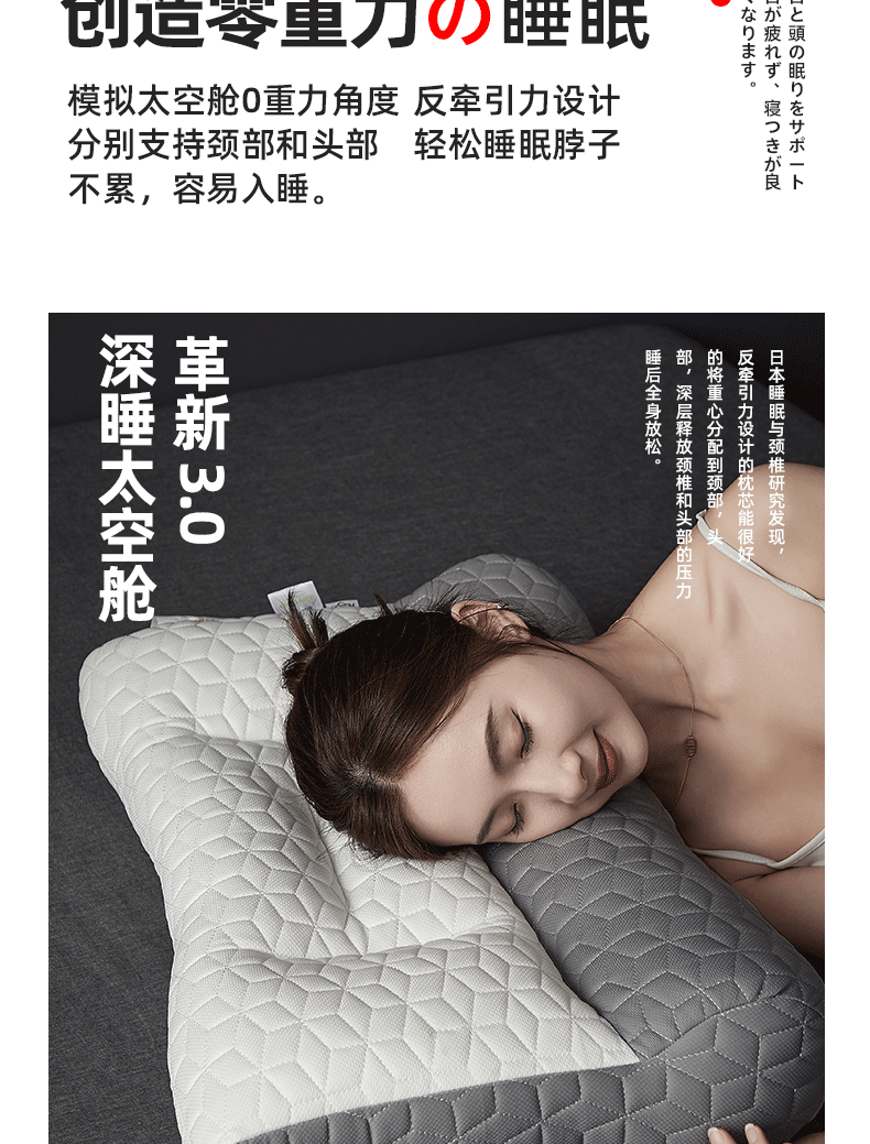 Huadn Cervical Pillow Neck Support Pillow for Cervical Spondylosis Deep Sleep Special Pillow for Students and Adults Summer Single Pillow Core 5