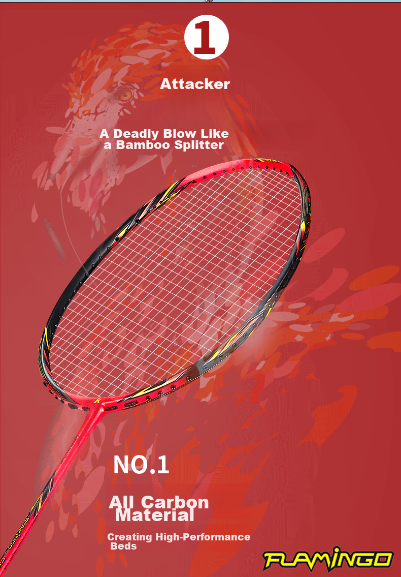 KAWASAKI Badminton Racket Set, Ultra-Light Carbon Fiber Mid-Shaft, Balanced for Attack And Defense, Arrow-Shaped Pair of Rackets, Dark Red + Small White (Pre-Strung) 2