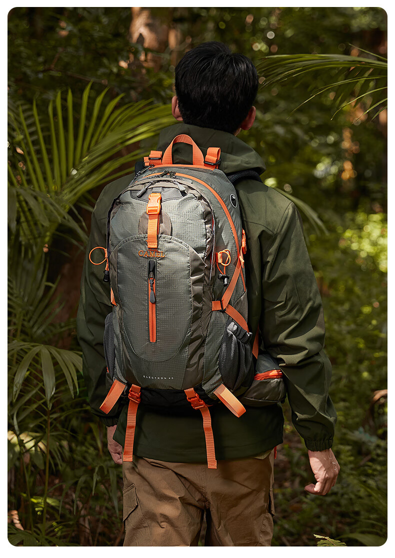 CAMEL (CAMEL) Hiking Backpack, Outdoor Backpack, Travel Backpack, Mountaineering Rucksack, Trekking Backpack, Gray 12