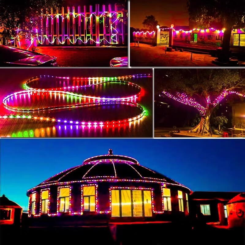 Fanyao LED Light Strip, Outdoor Waterproof Ultra-Bright, Neon Festival Atmosphere Light Strip, 220V Flashing, 144 Beads/meter - 100 Meters 11