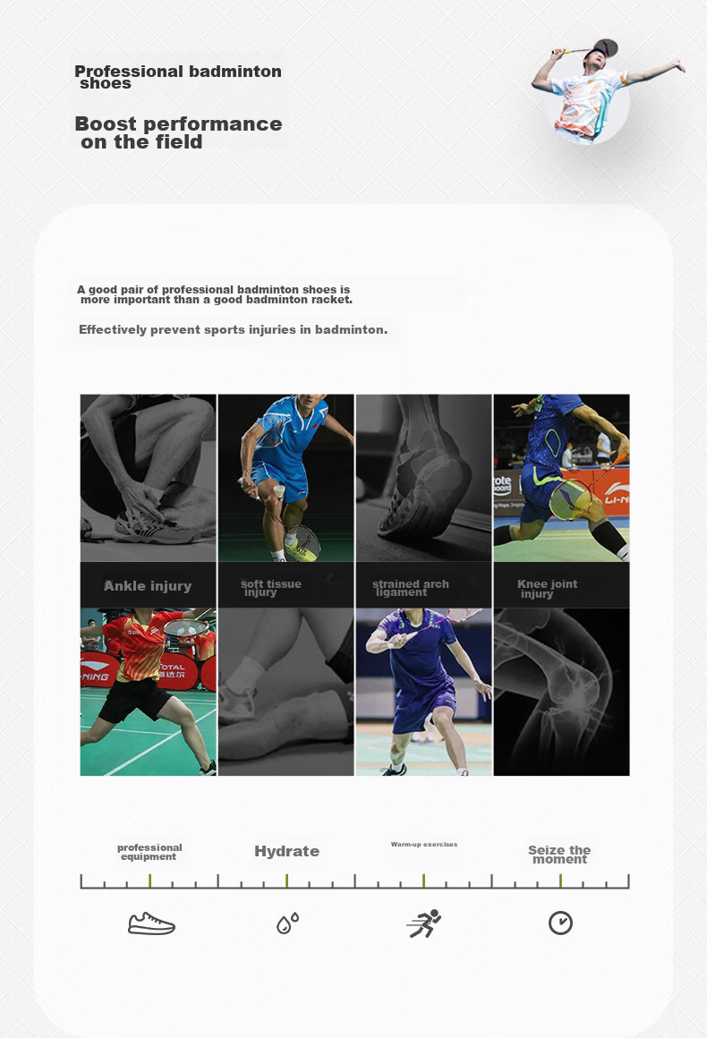 Li-Ning Badminton Shoes for Men And Women, Professional Sports Footwear, Non-Slip, Shock-Absorbing, Breathable, Comfortable, Quick Start, Size 38 5