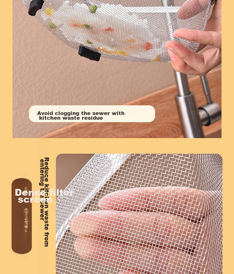 Dipuer Triangular Sink Strainer, Stainless Steel Kitchen Utensil, Multifunctional Drainage, Leftover Food Residue Drainer, Storage Rack 8