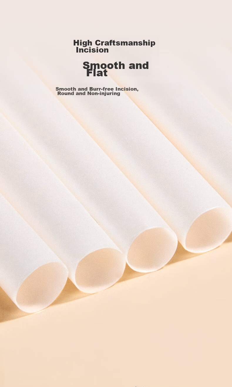 Temeiju Disposable Straws, Individually Wrapped, Food-Grade, 100 Pieces, Biodegradable Plastic Drinking Straws for Children And Pregnant Women, Suitable for Milk Tea 9
