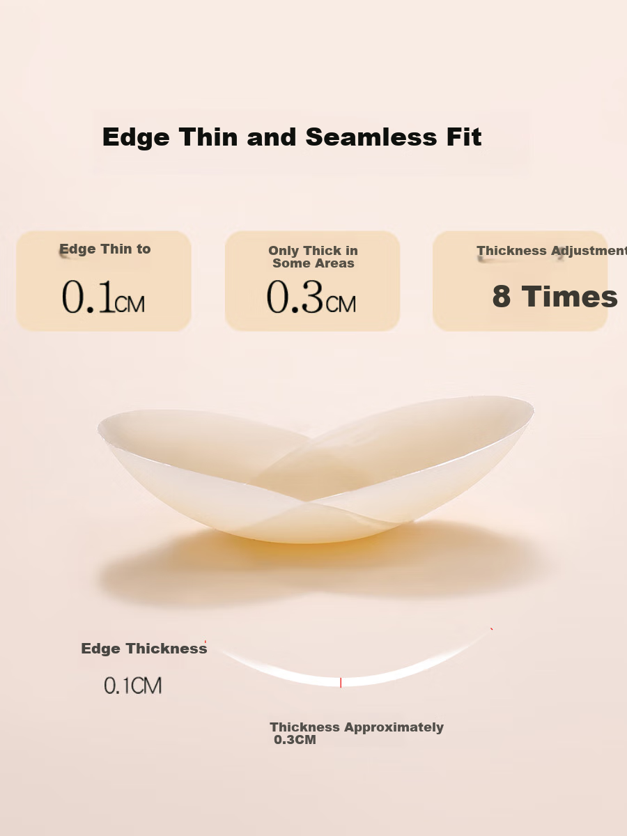 MiiOW Foundation Liquid Anti-Exposure Silicone Gel Adhesive Tape, for Women's Spaghetti Straps, Wedding Dresses, Small Chest, Summer Invisible Seamless Anti-Nipple Show Adhesive Tape 4