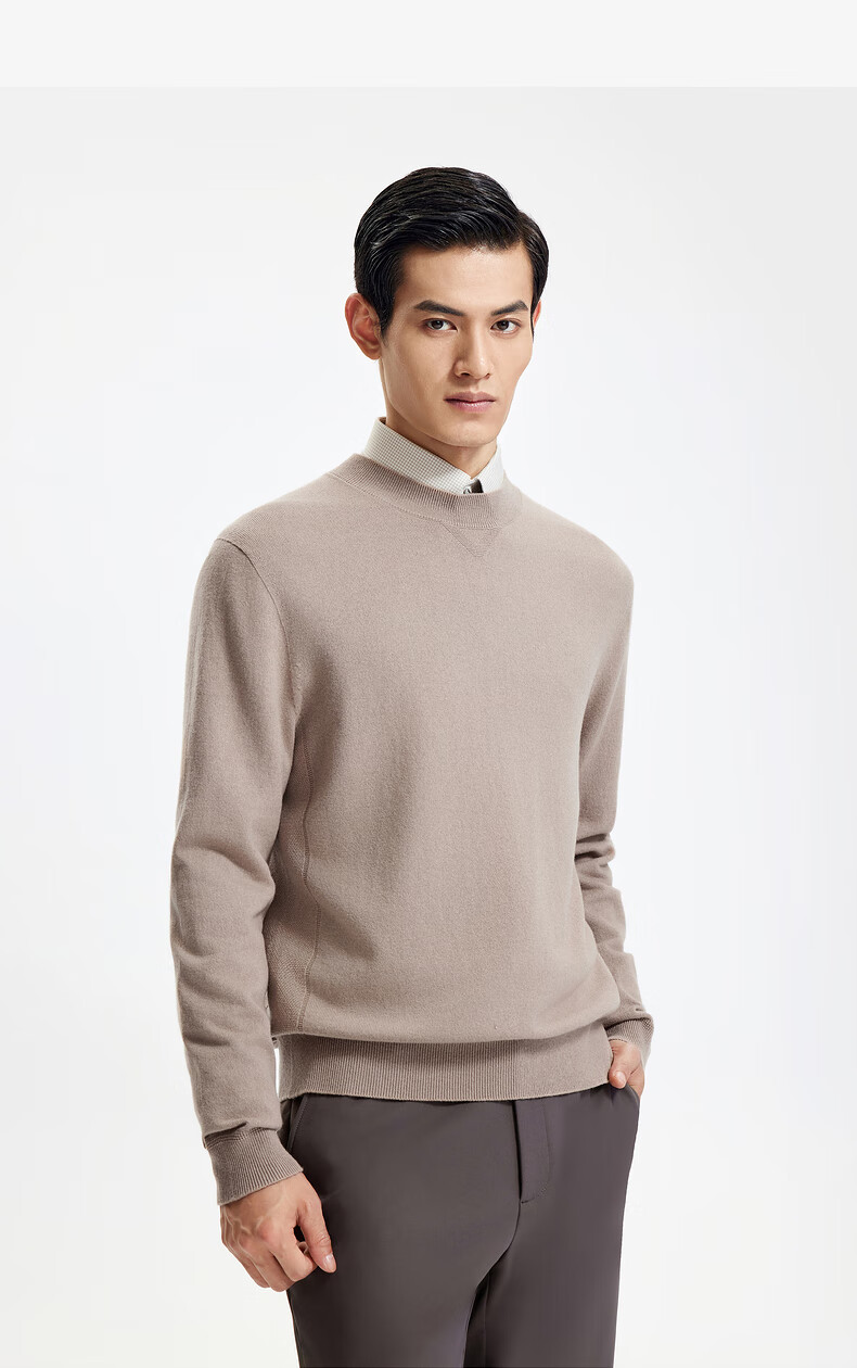 Goldlion Men's Simple Half-Zip Casual Knit Sweater with Cashmere/Wool, Fall/Winter 2025 2