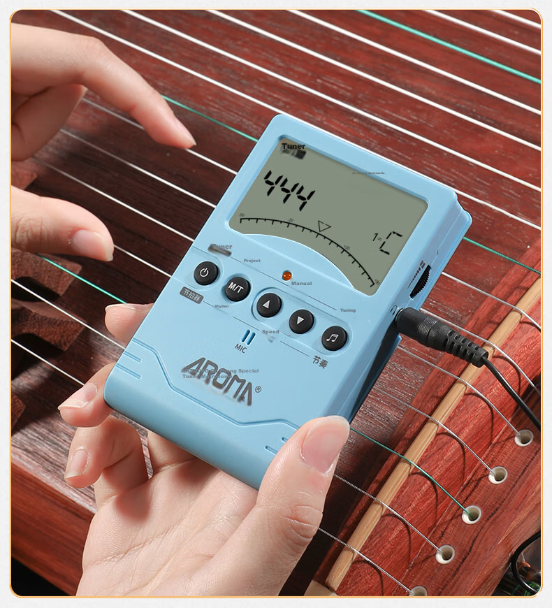 AROMA Guzheng Tuner, Specialized for Guzheng, Electronic Metronome, Three-In AMT-200G [White] 16