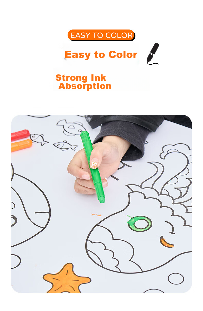 Ledi 10-Meter Children's Extra-Large Drawing Roll Paper, Doodle Painting Roll, Coloring Book, Sketch Pad, 0.4*10M, Birthday Gift 6
