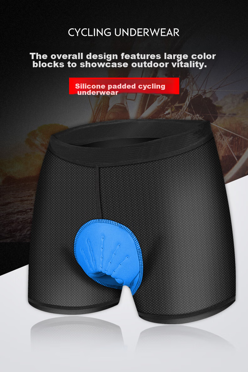 BIKEBROS Cycling Shorts with Silicone Padded Seat, Breathable Quick-Dry Mountain Bike Underwear for Women, Black, Size L 1