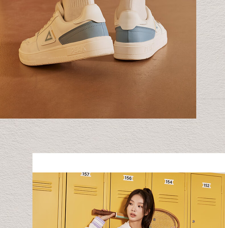 PEAK Women's Sneakers, Summer Mesh Breathable Wear-Resistant Casual Shoes, Air Force One Style White Sneakers for Women, Sports Shoes DB310128 7