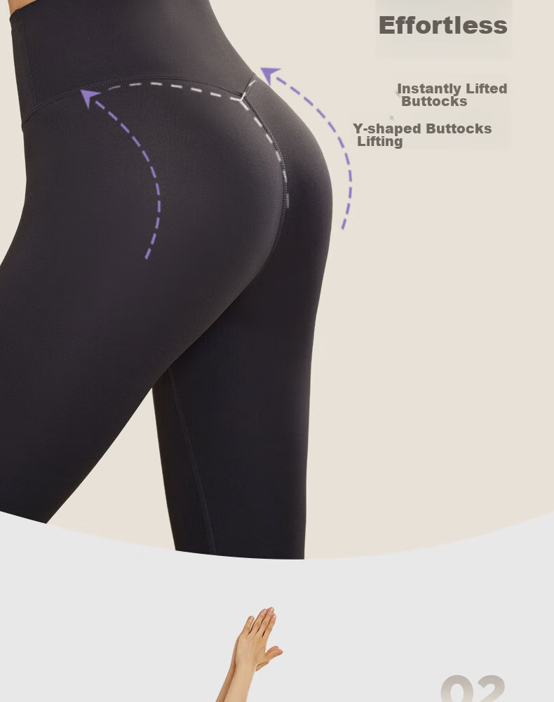 LangSha Yoga Pants, Naked-Feel Quick-Dry Elastic High-Waist Butt-Lifting Women's Sports Fitness Leggings, Tight-Fitting Slimming, Nan Shi Purple, XL 3