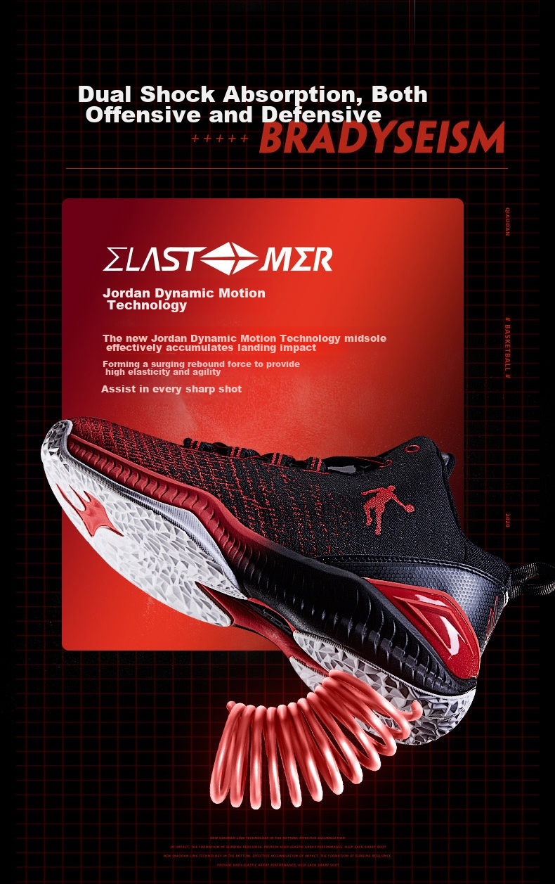 QIAODAN Basketball Shoes for Men, Summer Mesh Breathable Shock-Absorbing Wear-Resistant Youth Comfortable Sneakers 2