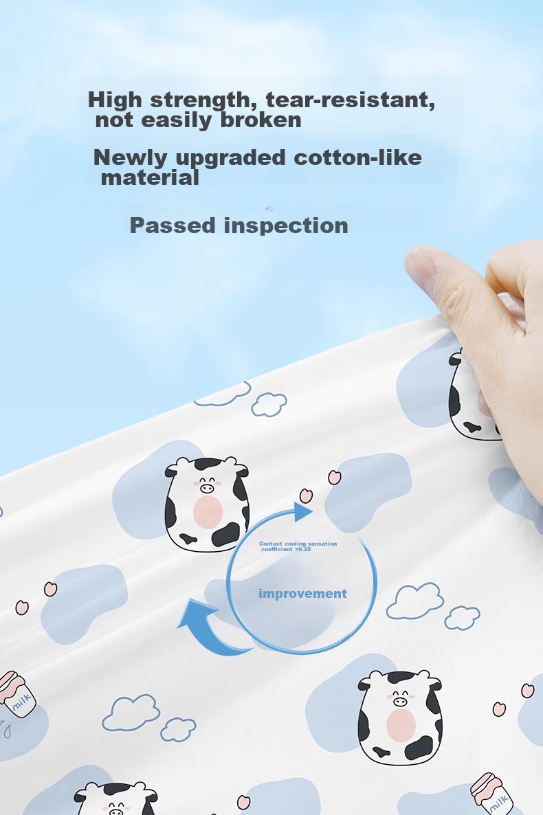 CHUYISHENG Disposable Bedding Set with Cotton Feel Bedsheet, Duvet Cover, And Four Pieces Thickened Hygienic Hotel Bedding Set for Travel 9