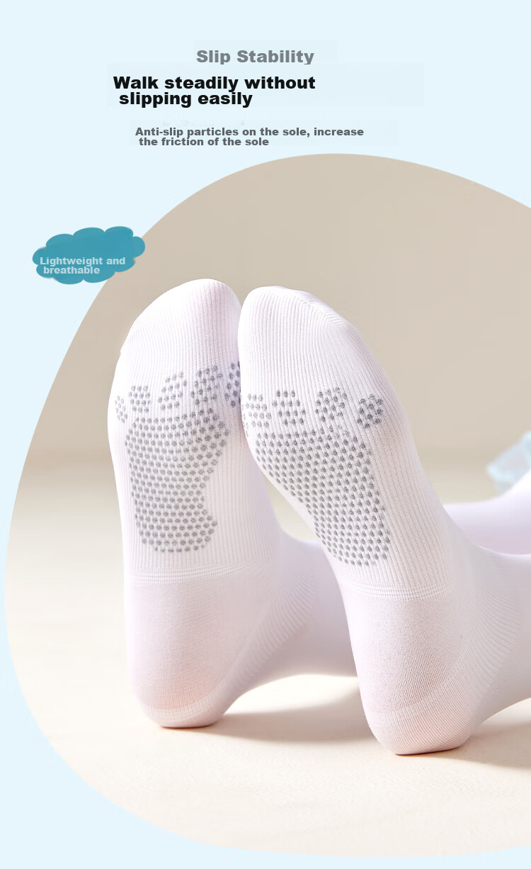 LangSha Children's Socks, Girls' Leggings, Spring And Summer Thin Style, Young Girl Pantyhose, Non-Slip Dance Socks, 2-Pack, M Size 5