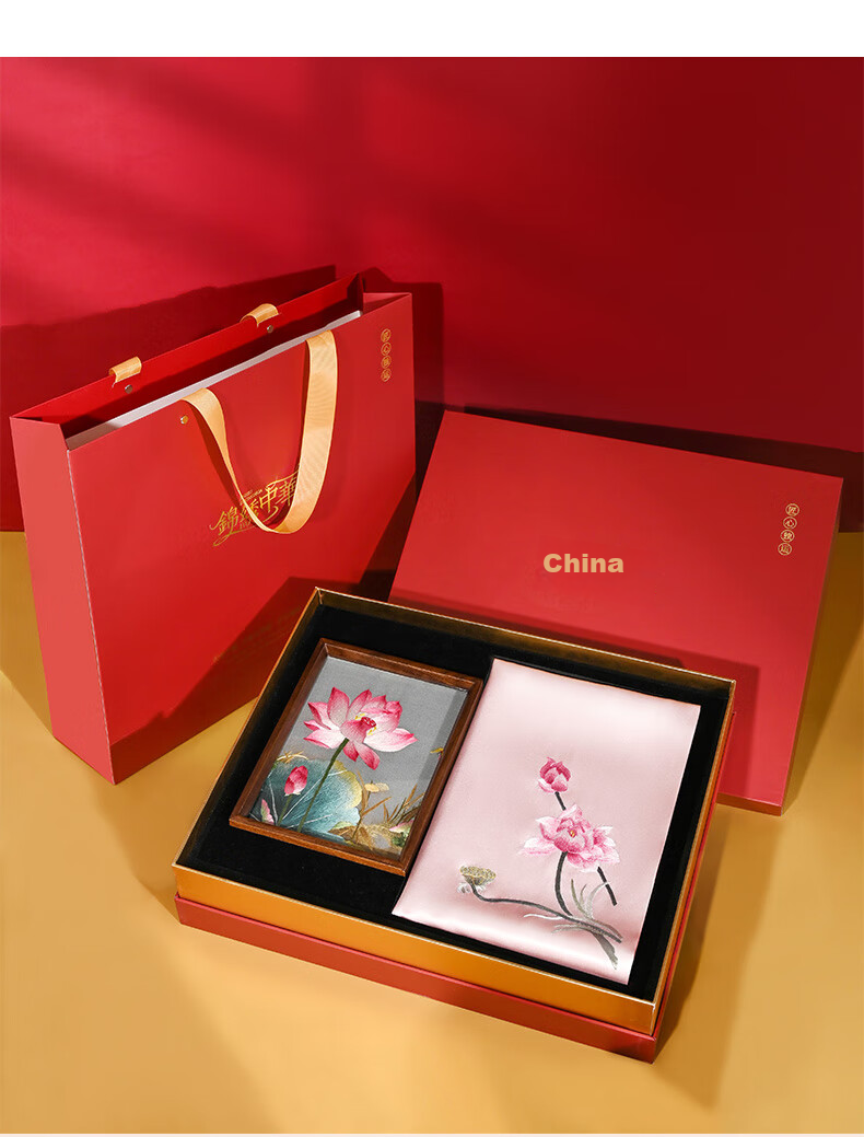 Hangsilu Silk Scarf And Table Runner Set for Women, Mulberry Silk High-End Birthday Gift for Mother And Elders on Mid-Autumn Festival 10