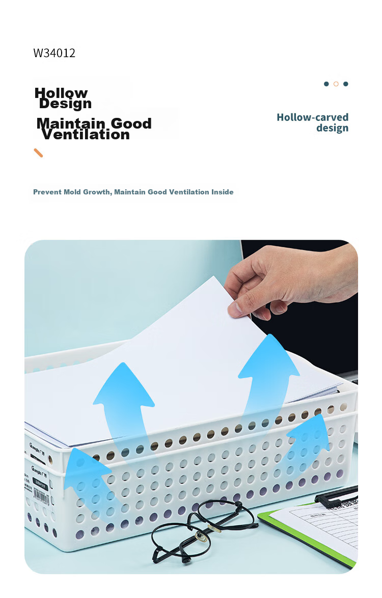 GuangBo A4 Morandi File Basket, Document Organizer, Storage Box, Financial Voucher Holder, Invoice Holder, Receipt Holder, W34012 3