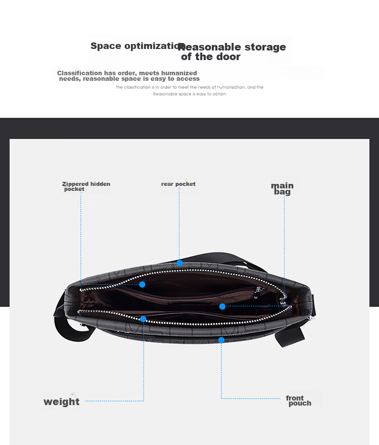 MashaLanti Business Shoulder Crossbody Bag, Portable Men's Bag, Casual Large-Capacity Small Square Bag for Men, Father's Day Gift for Husband 9