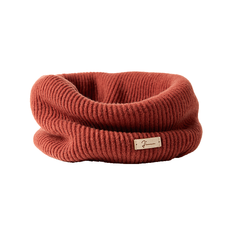 JIUMU Pure Wool Warm Neck Gaiter for Women, Autumn And Winter Thickened Cold-Proof Neck Protector, Winter Outdoor Scarf for Wome
