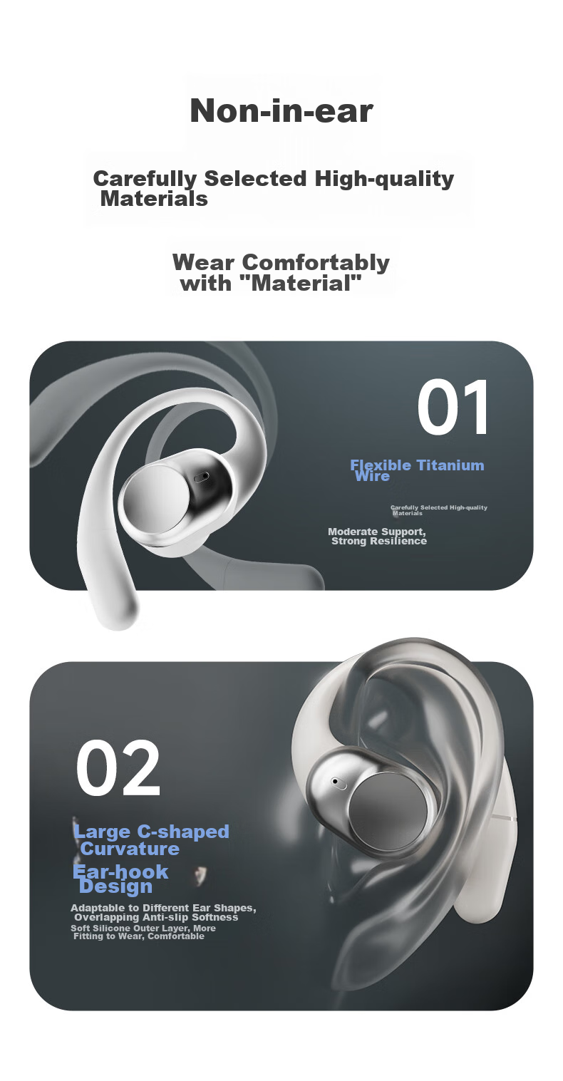 Aigo Bluetooth Headphones, Over-Ear Active Noise Cancellation, Comfortable Wear, Suitable for Music, Gaming, And Sports, Compatible with Apple And Xiaomi Phones And Computers, WH300 Starry Silver 3