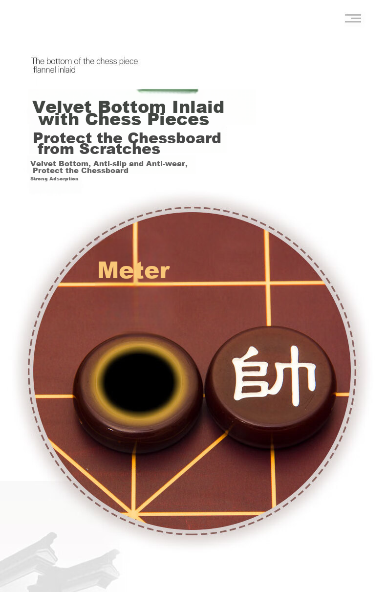 FORTHGOER Magnetic Folding Laser Engraved Large Portable Chinese Chess Set for Children, A-701 Essential Back-To Gift 4
