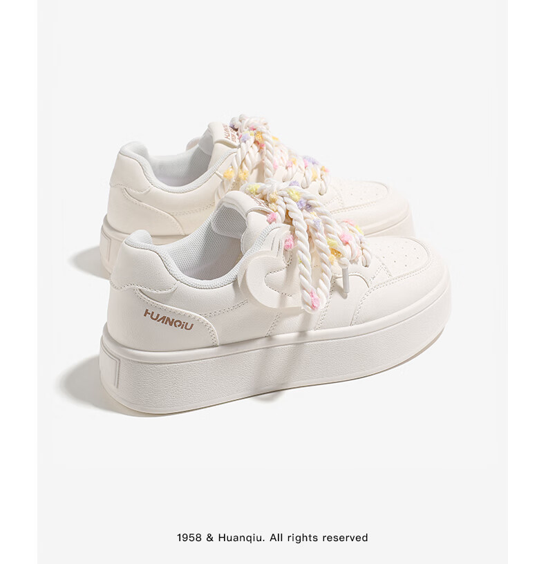 Global Platform Thick Sole Height Increasing White Sneakers for Women Niche 2026 New Campus Style Autumn Winter Casual Skate Shoes Women Beige Gray Size 38 4