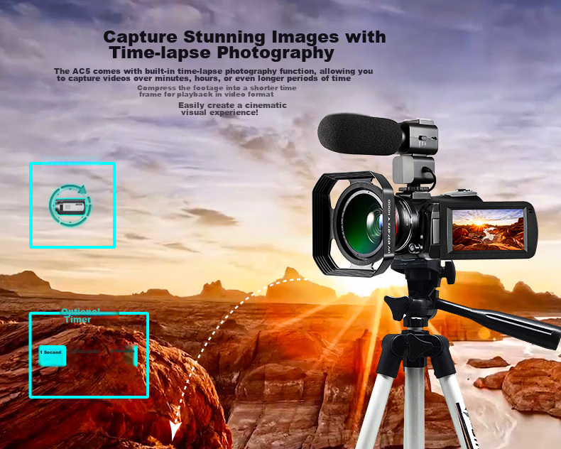 ORDRO AC5Plus 5K Camera, DV Digital Video Recorder, 4K Professional High-Definition All-In Camera, 12x Optical Zoom, Enhanced 5-Axis Image Stabilization, for Home Use, Live Streaming, And Weddings 20