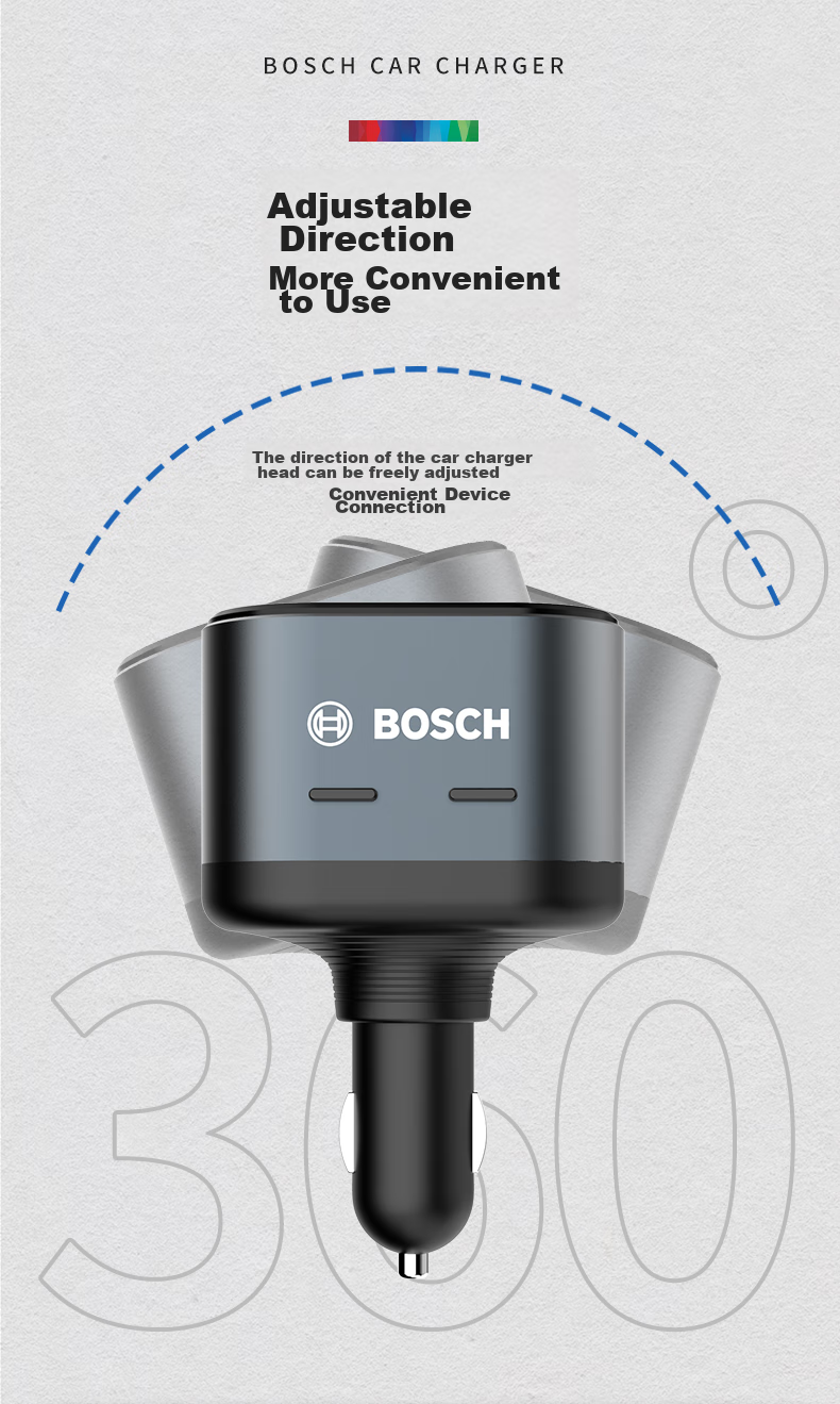 BOSCH PS700 Car Charger, Multi-Functional Car Cigarette Lighter Adapter, USB Car Charger with Fast Charging Functio 9
