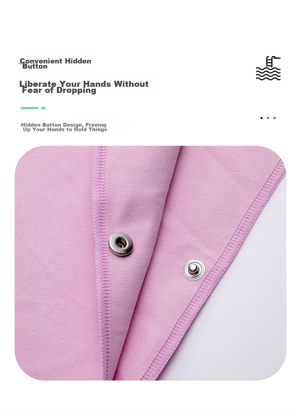 ZOKE Bathrobe, Absorbent Towel, Unisex, Portable, Quick-Drying, Fitness, Swimming Accessory, Hot Spring, 624505203-2 3