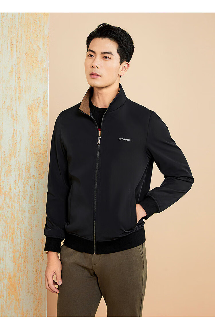 Goldlion GY Triple-Protection Stand-Collar Jacket for Men, Autumn And Winter Casual Coat JWL0209-MK149 Navy Blue 2XL 8